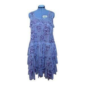 Lucky Brand Printed Tulle Party Mini Dress--Side XL--NWT